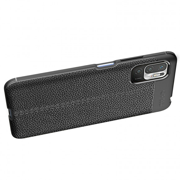 Чехол-накладка Litchi Grain для Poco M3 Pro, Xiaomi Redmi Note 10 5G (черный)