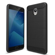 Чехол-накладка Carbon Fibre для Meizu M5s (черный)