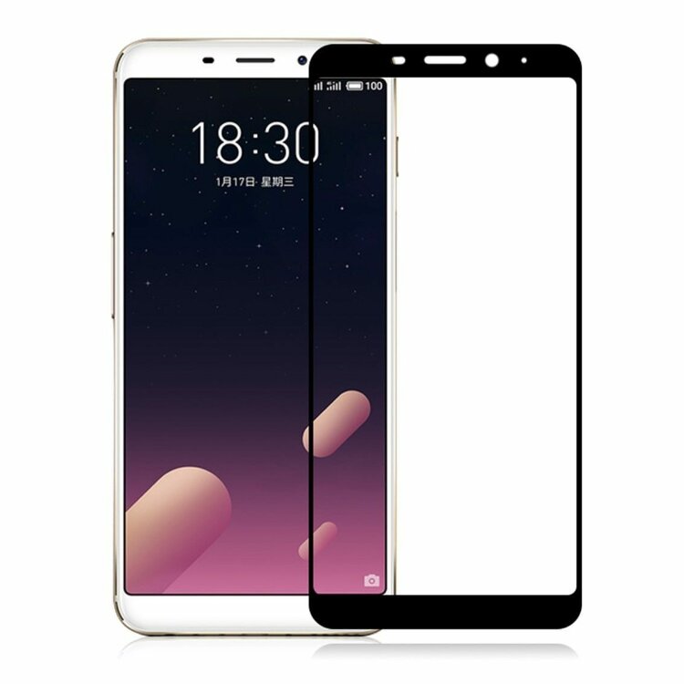 Защитное стекло 3D для Meizu M6s (черный)