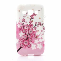 Чехол TPU Pink Plum Flowers для Samsung Galaxy Ace 3 / S7272 / S7275