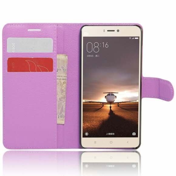 Чехол с визитницей для Xiaomi Mi4s (фиолетовый) Чехол с визитницей для Xiaomi Mi4s (фиолетовый)