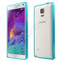 Металлический бампер LOVE MEI для Samsung Galaxy Note 4 (голубой)