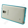 Металлический бампер LOVE MEI для Samsung Galaxy Note 4 (голубой)