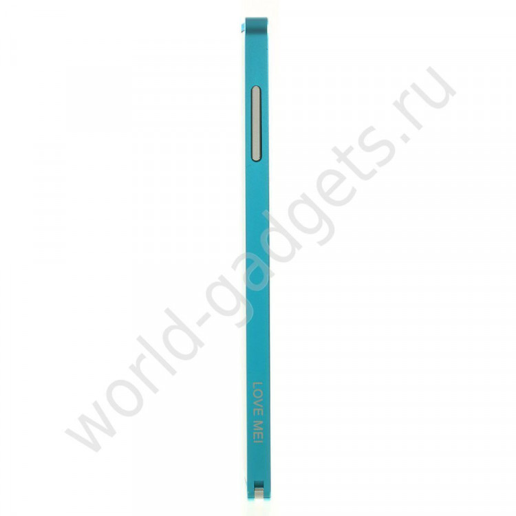 Металлический бампер LOVE MEI для Samsung Galaxy Note 4 (голубой)