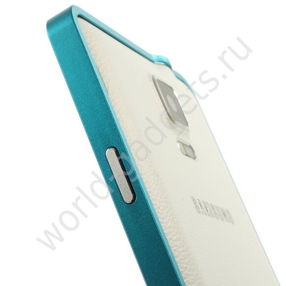 Металлический бампер LOVE MEI для Samsung Galaxy Note 4 (голубой)