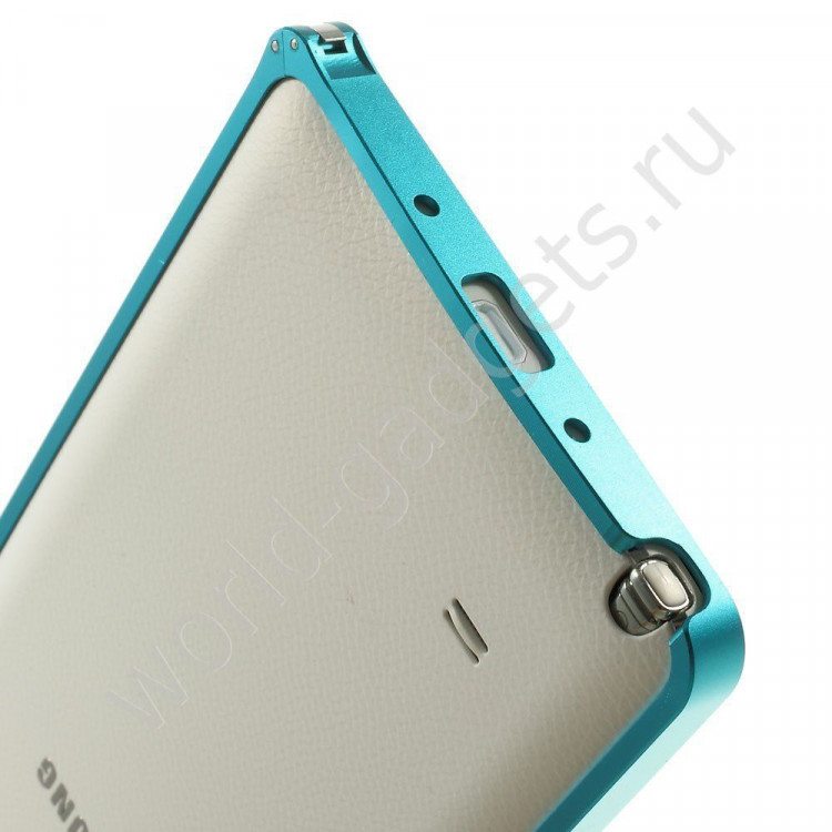 Металлический бампер LOVE MEI для Samsung Galaxy Note 4 (голубой)