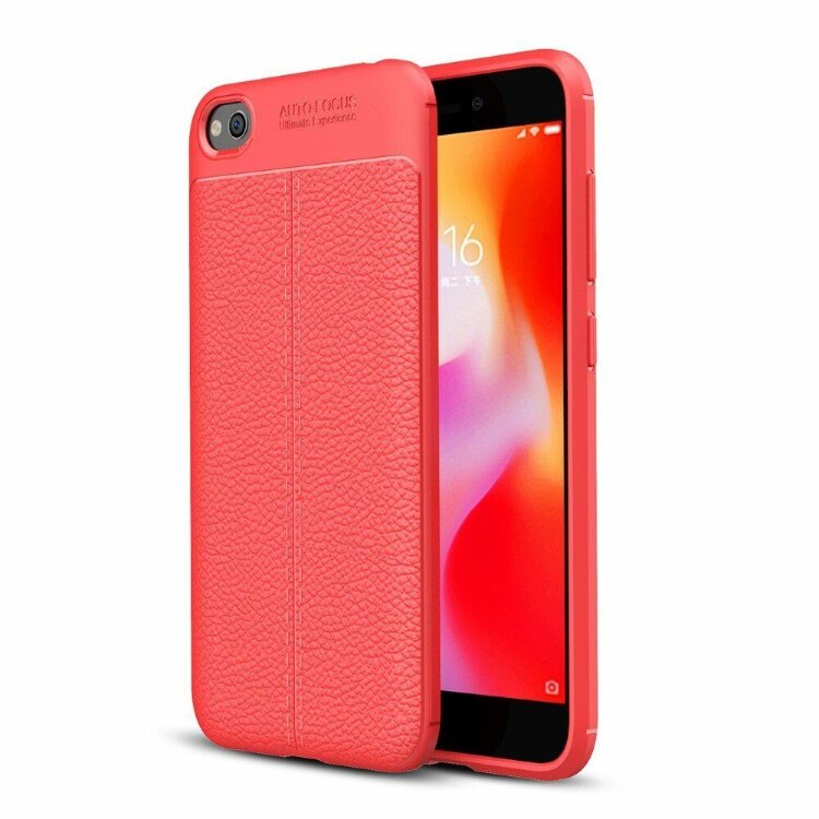 Чехол-накладка Litchi Grain для Xiaomi Redmi Go (красный)