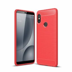 Чехол-накладка Carbon Fibre для Xiaomi Redmi Note 5 / 5 Pro (красный)