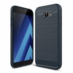 Чехол-накладка Carbon Fibre для Samsung Galaxy A7 (2017) SM-A720F (темно-синий)