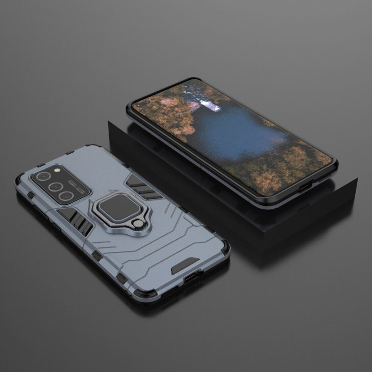 Чехол Armor Ring Holder для Huawei P40 Pro (темно-синий)