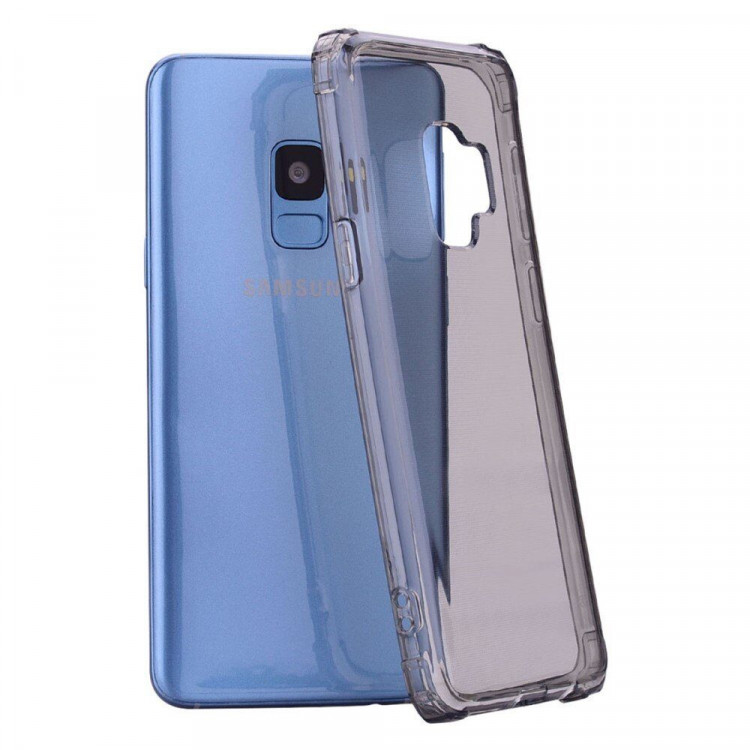 Силиконовый чехол с усиленными бортиками для Samsung Galaxy S9 (черный)