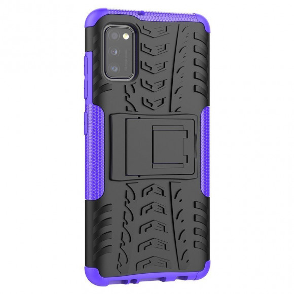 Чехол Hybrid Armor для Samsung Galaxy A41 (черный + фиолетовый)