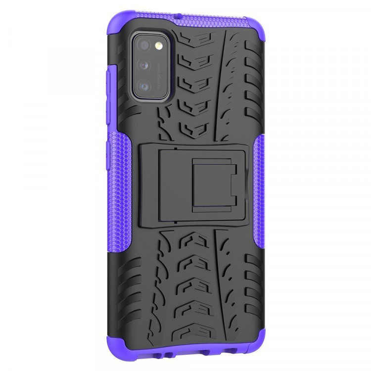 Чехол Hybrid Armor для Samsung Galaxy A41 (черный + фиолетовый)