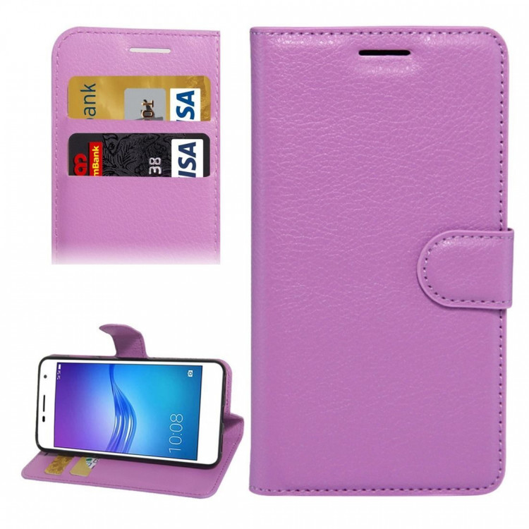 Чехол с визитницей для Huawei Enjoy 6 (фиолетовый)