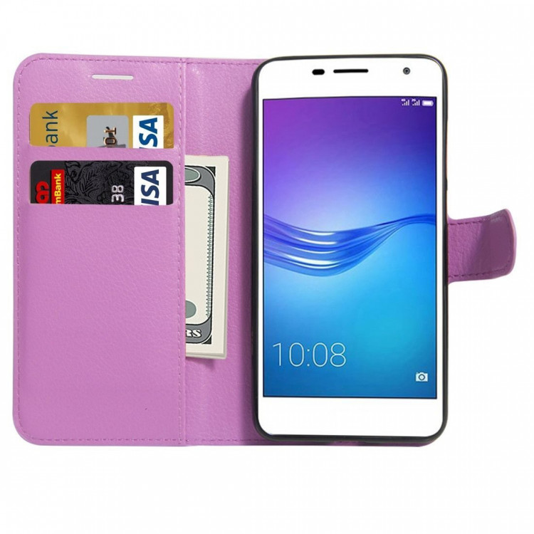 Чехол с визитницей для Huawei Enjoy 6 (фиолетовый)
