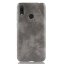 Кожаная накладка-чехол для Huawei Y7 (2019) / Y7 Prime (2019) (серый)