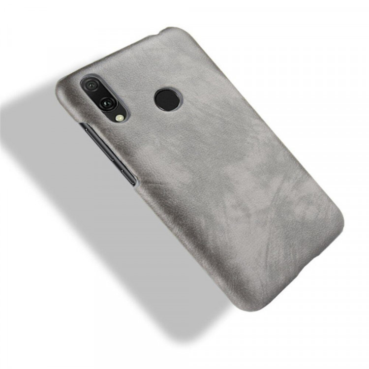 Кожаная накладка-чехол для Huawei Y7 (2019) / Y7 Prime (2019) (серый)