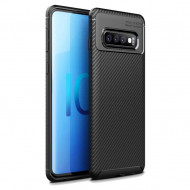 Чехол-накладка Resistant Carbon для Samsung Galaxy S10 (черный) Чехол-накладка Resistant Carbon для Samsung Galaxy S10 (черный)