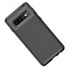Чехол-накладка Resistant Carbon для Samsung Galaxy S10 (черный)