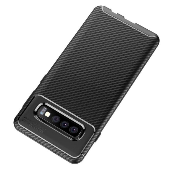 Чехол-накладка Resistant Carbon для Samsung Galaxy S10 (черный) Чехол-накладка Resistant Carbon для Samsung Galaxy S10 (черный)
