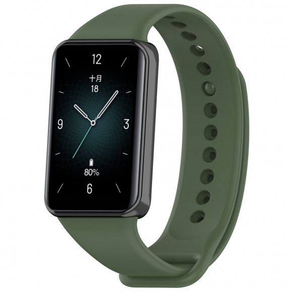 Силиконовый ремешок для Honor Band 9 (темно-зеленый) Силиконовый ремешок для Honor Band 9 (темно-зеленый)