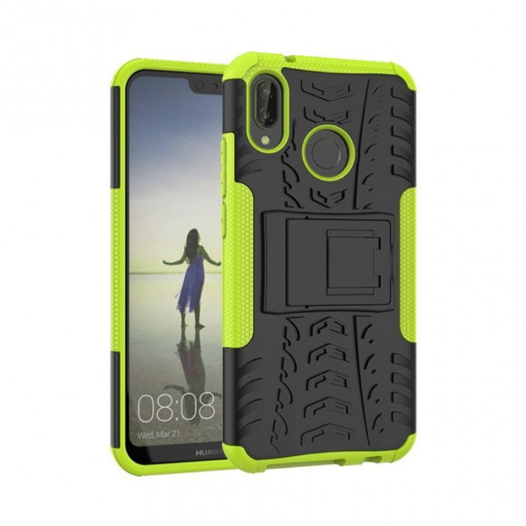 Чехол Hybrid Armor для Huawei P20 Lite / Nova 3e (черный + зеленый) Чехол Hybrid Armor для Huawei P20 Lite / Nova 3e (черный + зеленый)