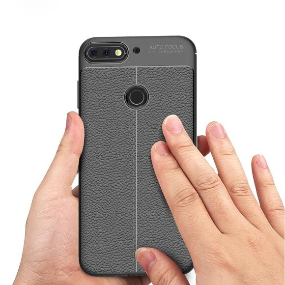 Чехол-накладка Litchi Grain для Huawei Honor 7C Pro / Enjoy 8 (темно-синий) Чехол-накладка Litchi Grain для Huawei Honor 7C Pro / Enjoy 8 (темно-синий)