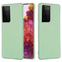 Силиконовый чехол Mobile Shell для Samsung Galaxy S21 Ultra (зеленый)
