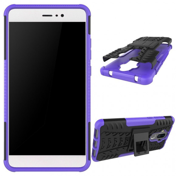 Чехол Hybrid Armor для Huawei Mate 9 (черный + фиолетовый)