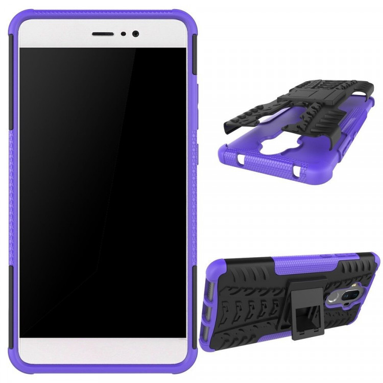 Чехол Hybrid Armor для Huawei Mate 9 (черный + фиолетовый)