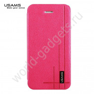 Горизонтальный чехол USAMS для iPhone 5C (малиновый) Горизонтальный чехол USAMS для iPhone 5C (малиновый)