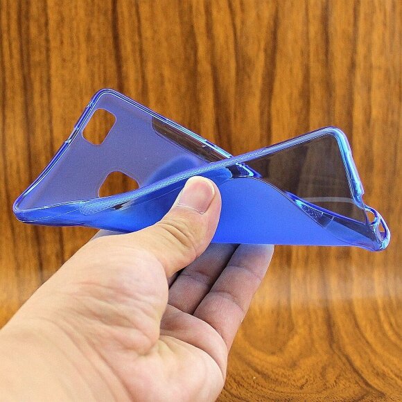 Нескользящий чехол для Huawei P9 Lite (голубой) Нескользящий чехол для Huawei P9 Lite (голубой)