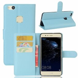 Чехол с визитницей для Huawei P10 Lite (голубой)