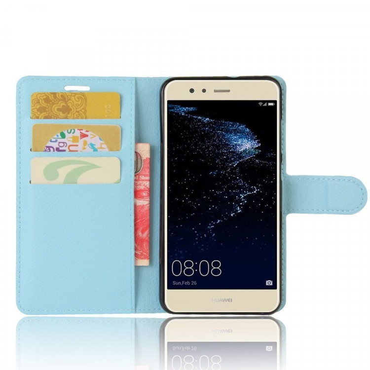 Чехол с визитницей для Huawei P10 Lite (голубой)