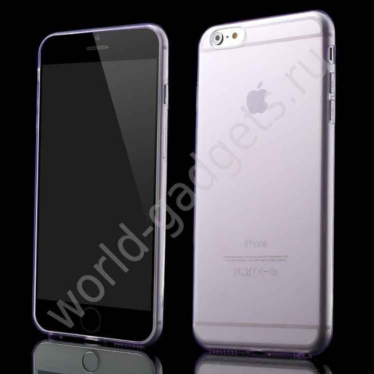 Чехол из мягкого пластика для iPhone 6 Plus (фиолетовый)
