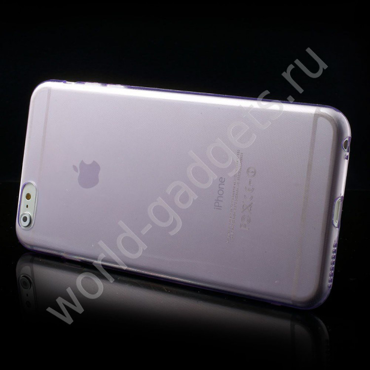 Чехол из мягкого пластика для iPhone 6 Plus (фиолетовый)