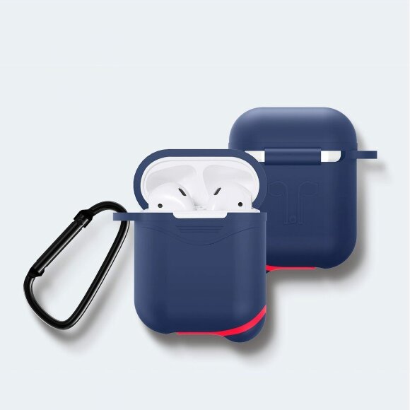 Силиконовый чехол для Apple AirPods (Luminous - синий)