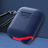 Силиконовый чехол для Apple AirPods (Luminous - синий)