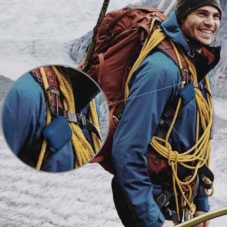 Силиконовый чехол для Apple AirPods (Luminous - синий)