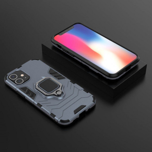 Чехол Armor Ring Holder для iPhone 12 mini (темно-синий) Чехол Armor Ring Holder для iPhone 12 mini (темно-синий)