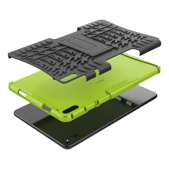 Чехол Hybrid Armor для HUAWEI MatePad 11 / MatePad C7 (черный + зеленый) Чехол Hybrid Armor для HUAWEI MatePad 11 / MatePad C7 (черный + зеленый)