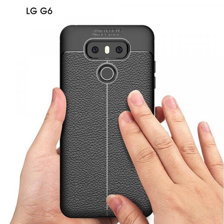 Чехол-накладка Litchi Grain для LG G6 (черный)