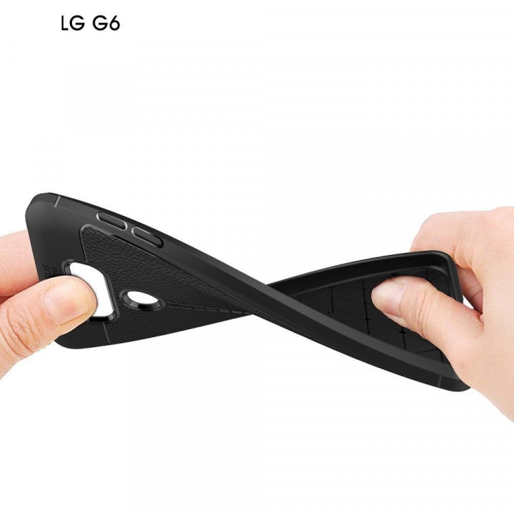 Чехол-накладка Litchi Grain для LG G6 (черный)