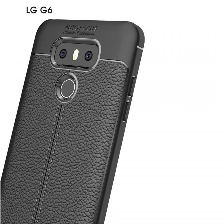 Чехол-накладка Litchi Grain для LG G6 (черный)