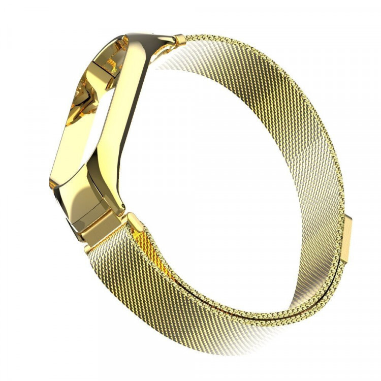 Сетчатый браслет для Xiaomi Mi Band 5 (золотой)