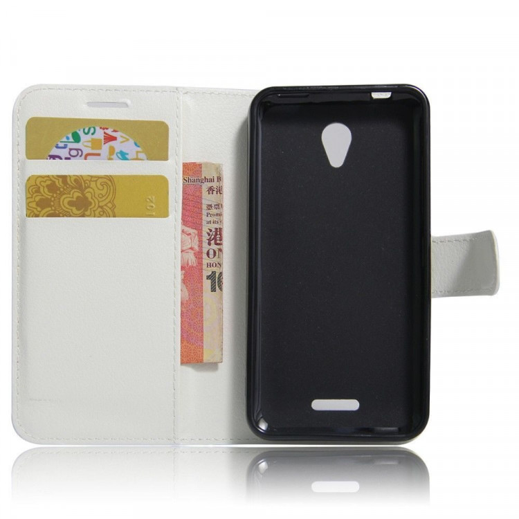 Чехол с визитницей для Lenovo A Plus (A1010) (белый)