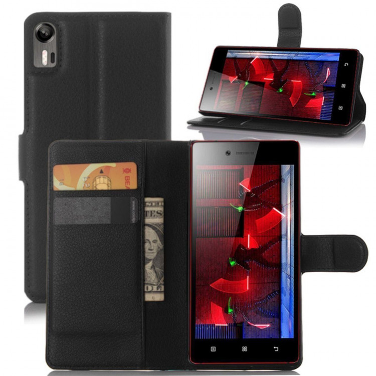 Чехол с визитницей для Lenovo Vibe Shot (черный)