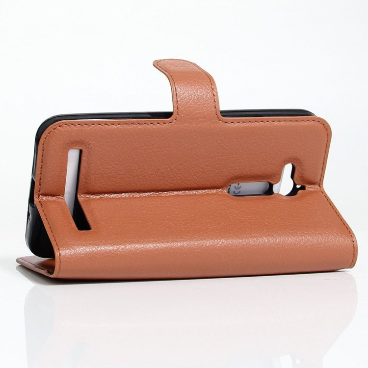 Чехол с визитницей для ASUS ZenFone Go ZB500KL (коричневый)