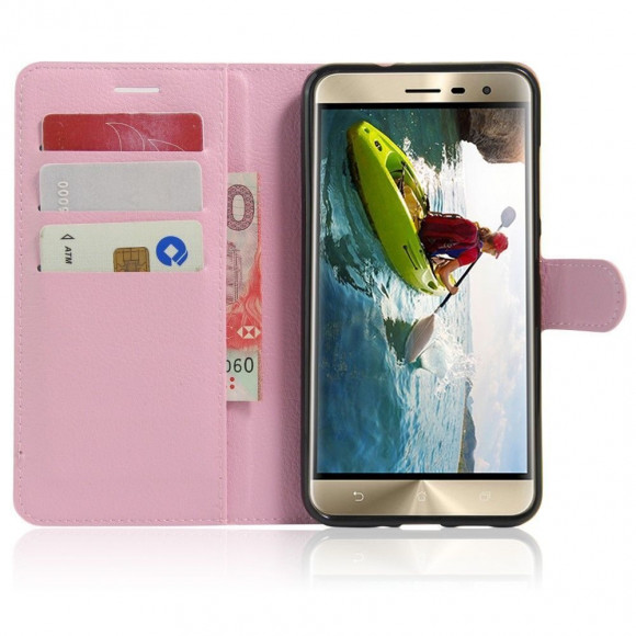 Чехол с визитницей для ASUS Zenfone 3 ZE552KL (розовый) Чехол с визитницей для ASUS Zenfone 3 ZE552KL (розовый)