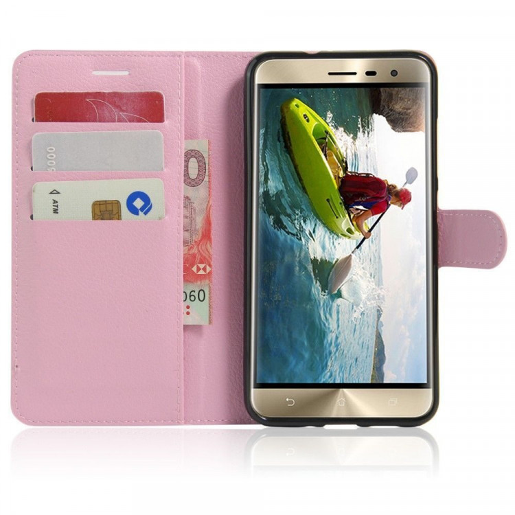 Чехол с визитницей для ASUS Zenfone 3 ZE552KL (розовый)